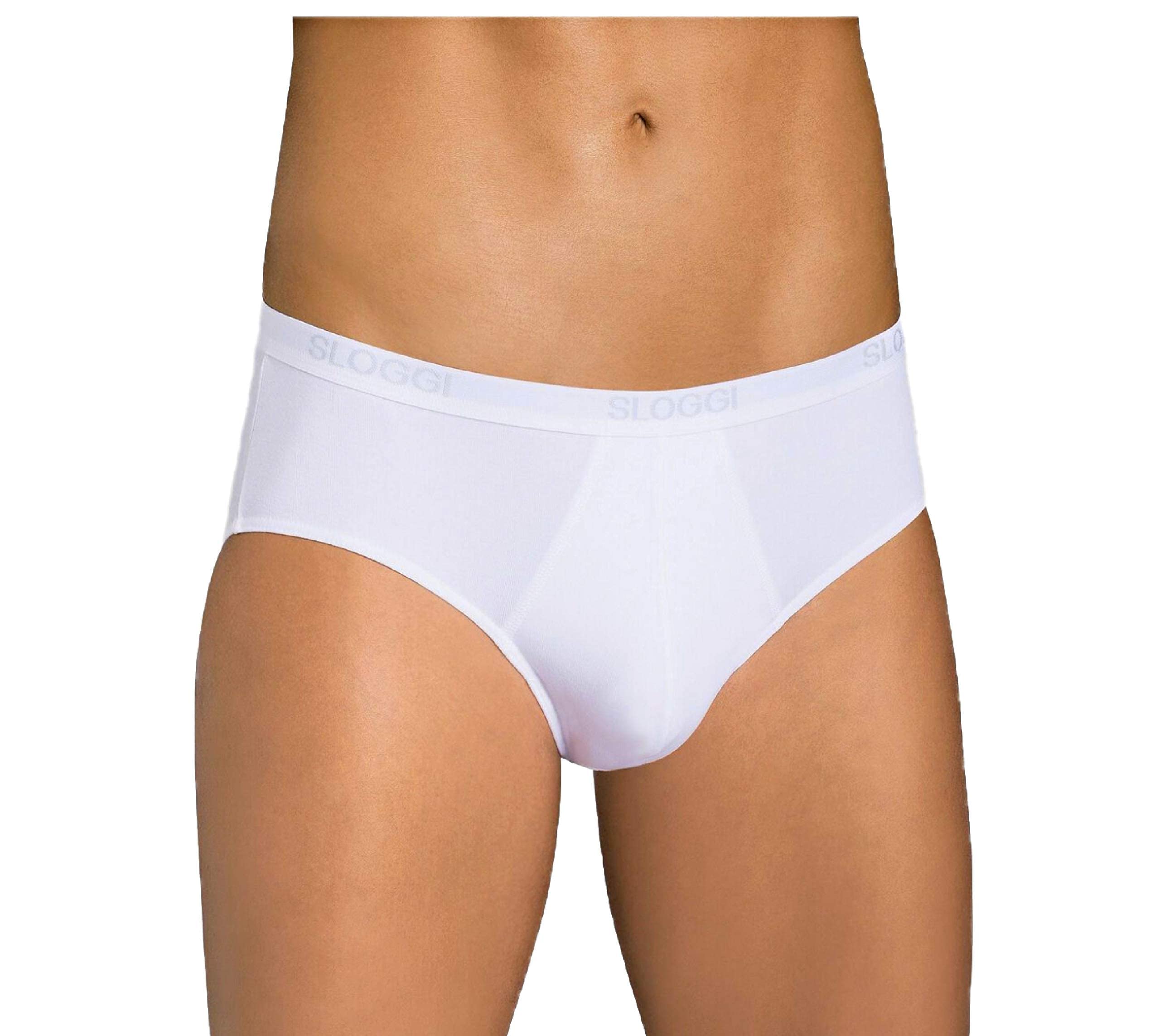 Sloggi 4-6 Pezzi Slip Uomo Cotone Elasticizzato Slip Uomo in Cotone Elastico Esterno B400