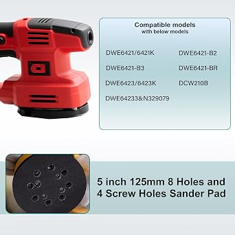 2PCS 5 Inch Replacement Sander Backing Pad for DeWalt