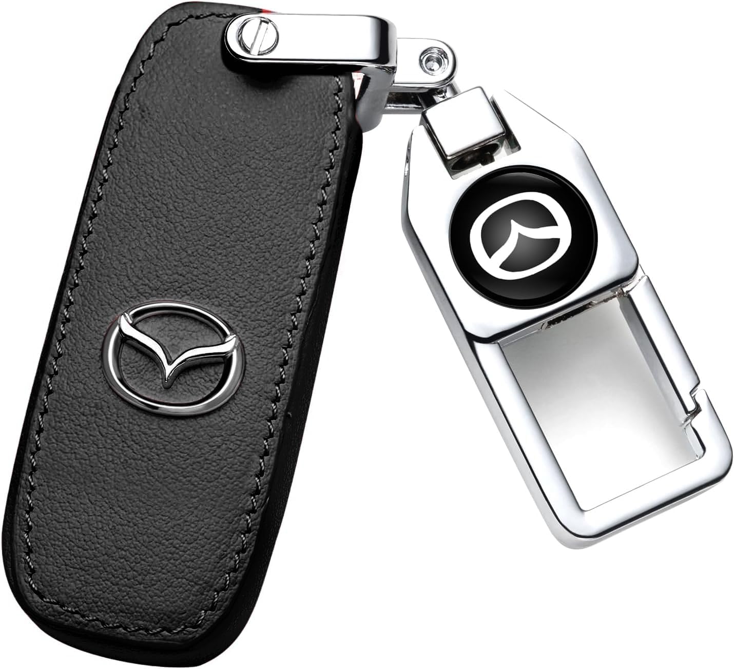 Car Key Fob Case for Mazda 6 CX-5 CX-30 CX-9 Mazda 3 Mazda 3 Hatchback 2019-20224 Buttons Car key,(3 Button),Style A: Black