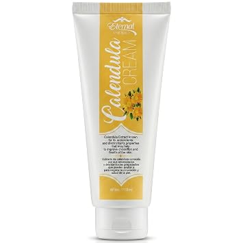 Eternal Spirit Beauty Calendula Cream - Soothing Skin Moisturizer with Calendula Officinalis Extract, Squalane & Hyaluronic Acid - Hydrating Body & Face Cream for Dry & Sensitive Skin - 4 oz