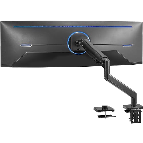 VIVO Heavy Duty Aluminum Ultrawide Tension Arm for up to 40 inch Screens, Holds 44 lbs, Premium Desk Mount Monitor Stand, Black, STAND-V101E - Black - Up to 40" Screens