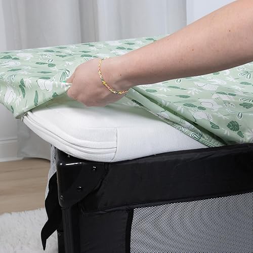 Miniatura 7 de The Peanutshell Paquete de 3 sábanas bajeras de corral suaves y transpirables para bebé niño o niña, colchón Pack N Play, se adapta a colchones