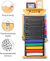 Vista 4 de Tilhumt 10/12 Belts Karate Belt Display Rack with Photo Shelf, Felt Taekwondo Belt Display Rack Martial Arts Belt Display for Adults TKD, BJJ