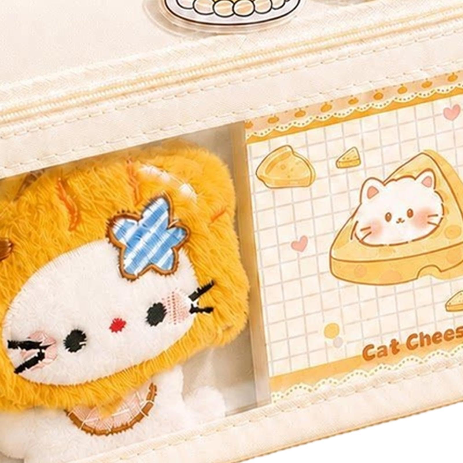 Astuccio con , motivo gatto di formaggio, chiusura lampo, portapenne e | Astuccio imbottito per ufficio, scrivania, viaggi, schizzi, classe, università, colorare, disegno, arte