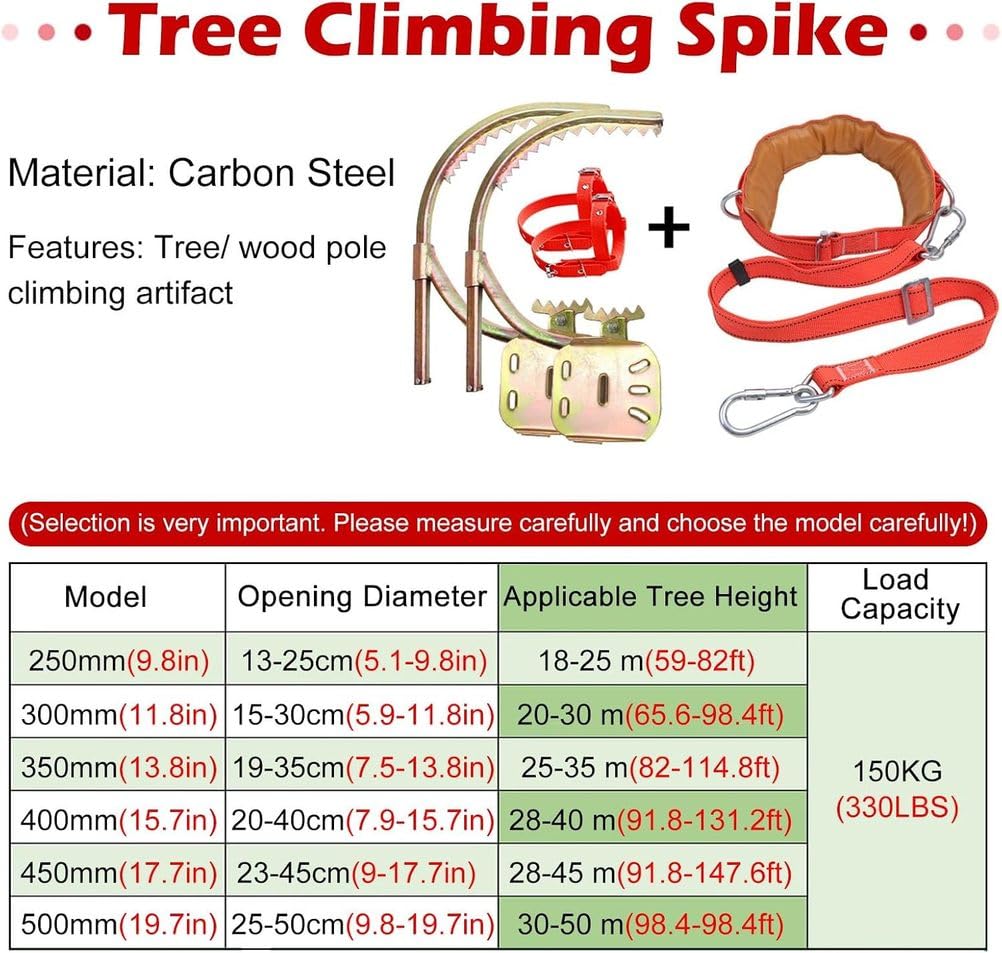 Pointes réglables pour grimper sur les arbres de coco