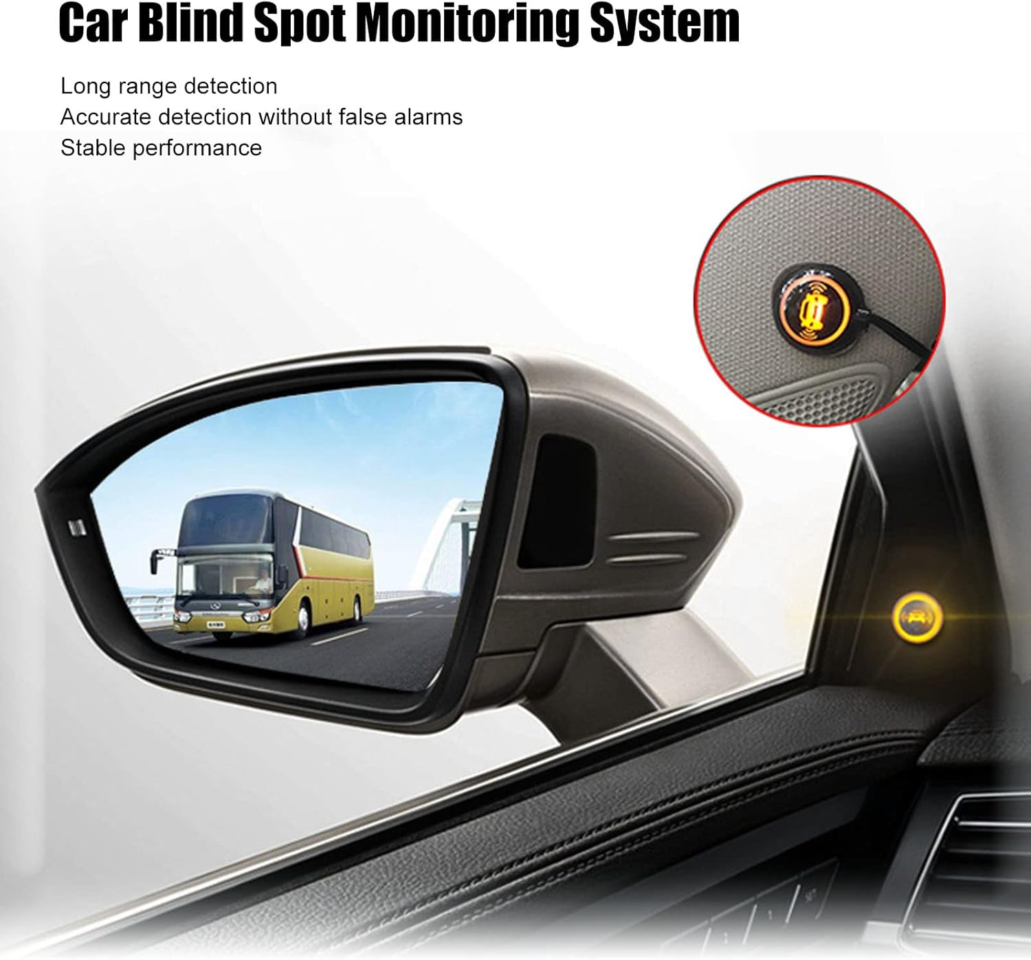 Acouto Blind Spot Detection System Kit Car Blind Spot Monitoring System BSD Distance Assistant Lane Changing Warning Reversing Driving Assistance Sensor