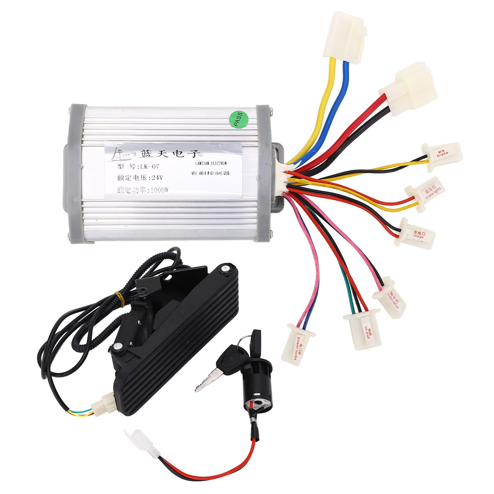 Haofy 24 V 1000W Gebürstete Elektrofahrradsteuerung mit Pedal -Drosselklappen -Kit für Stabil