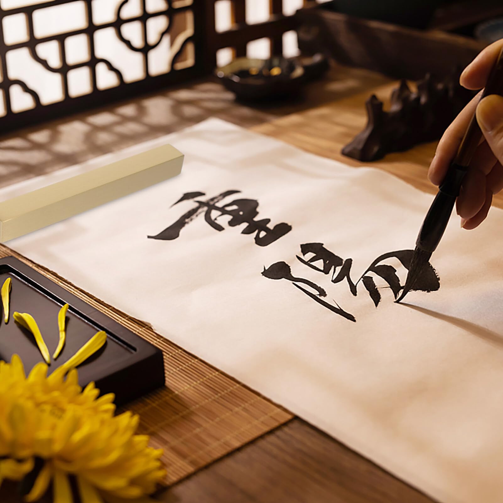 Alipis 2pezzi Fermacarte Decorativi in Rame Fermacarte per Calligrafia Cinese per Esercizi di Calligrafia per Ufficio