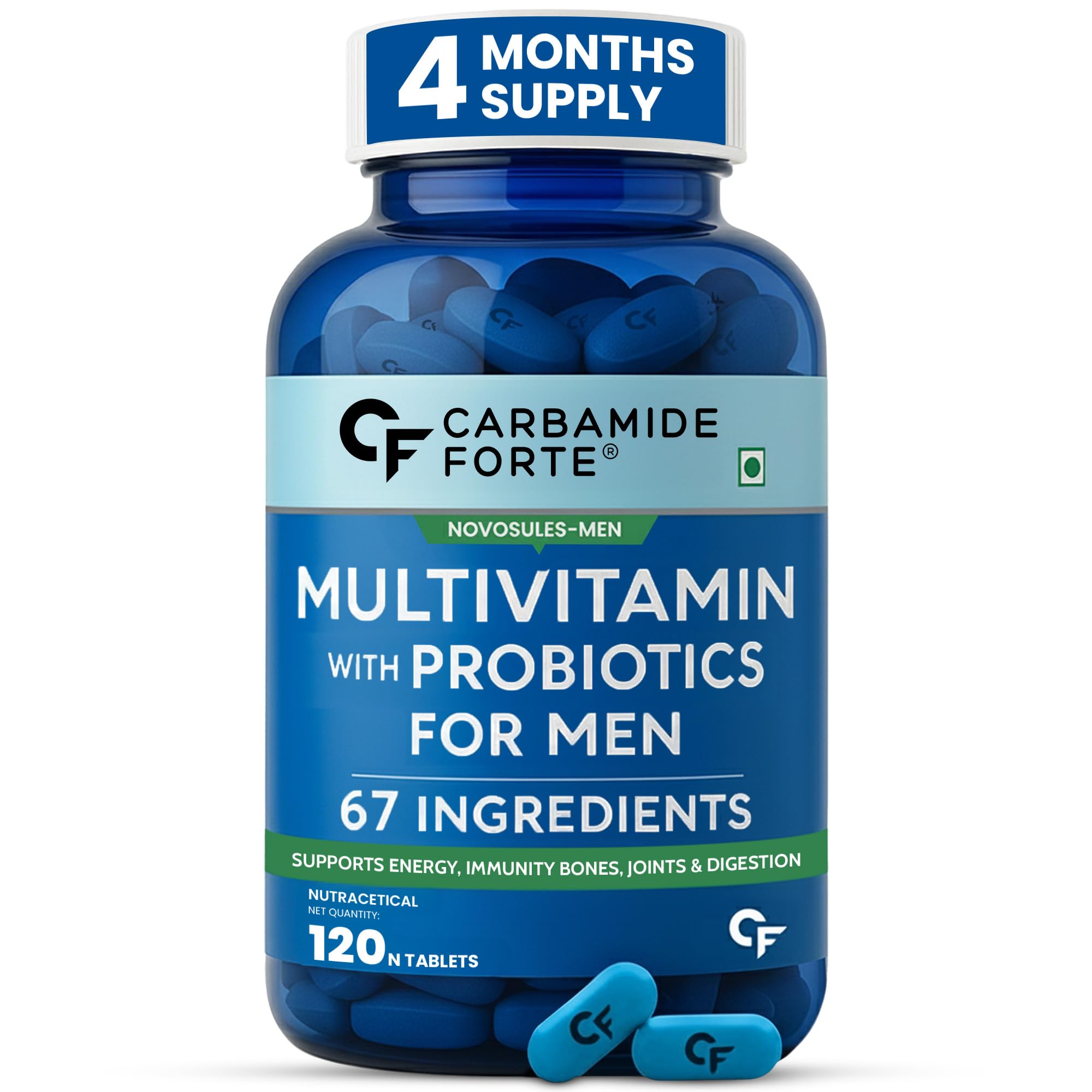 Carbamide Forte Multivitamin Tablet for Men Gym | Multi vitamin Tablet for Men | Multi Vitamin for Mens for Daily Immunity & Energy Support | 120 Tablets