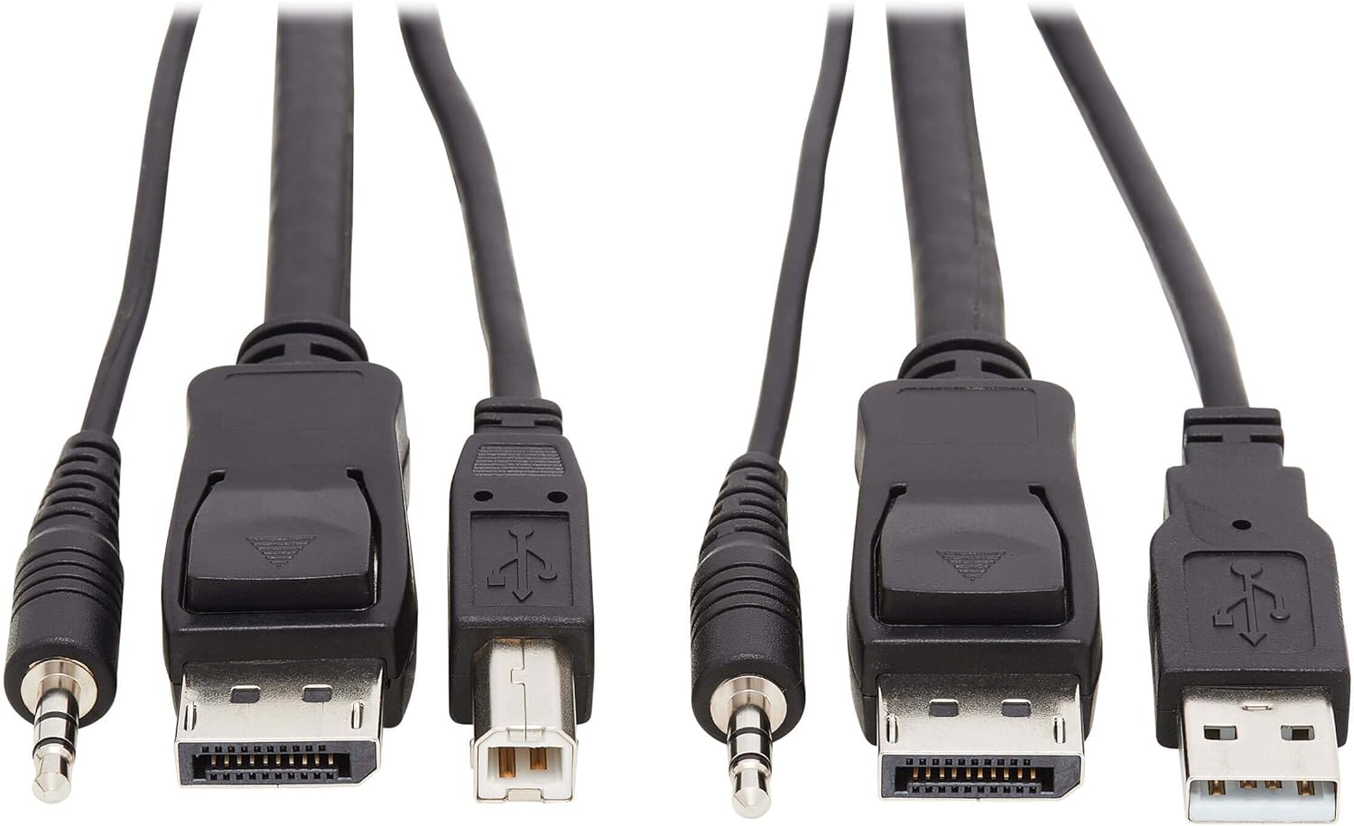 Tripp Lite DisplayPort KVM Cable Kit 3 in 1 4K USB 3.5mm Audio 3xM/10ft (P783-010)