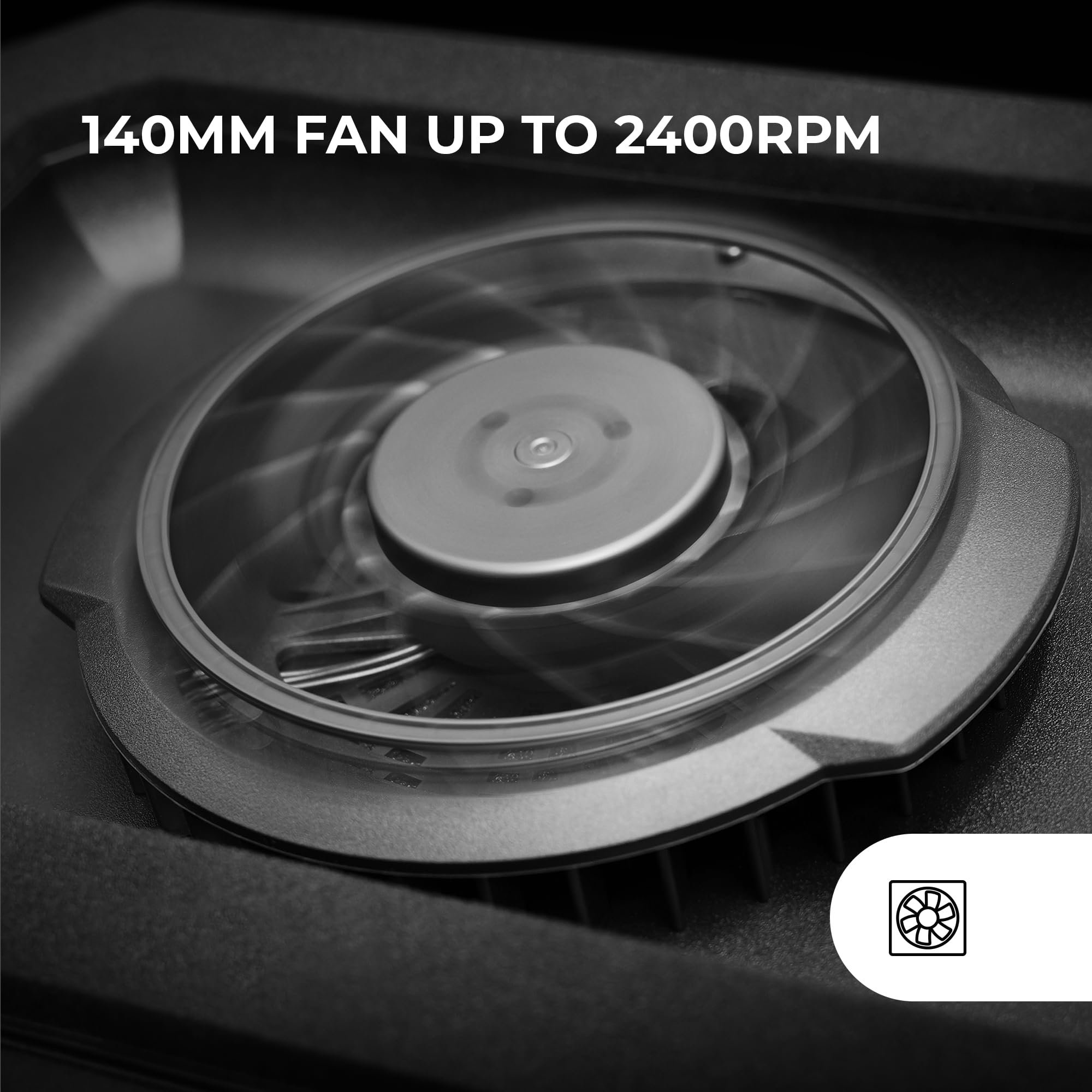 Mars Gaming MNBC-ULTRA Base Raffreddamento Laptop 140mm Ventola CoolCore Airflow RGB Chroma 5 Posizioni Nero