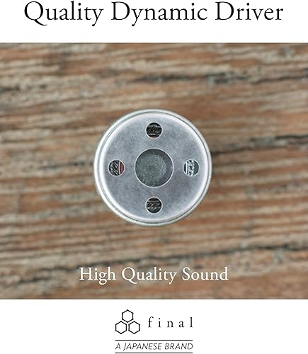 Miniatura 4 de Final Auriculares con aislamiento intrauditivo E1000, controlador dinámico de 0.252 in, certificado de contratación, cable duradero, galardonado,