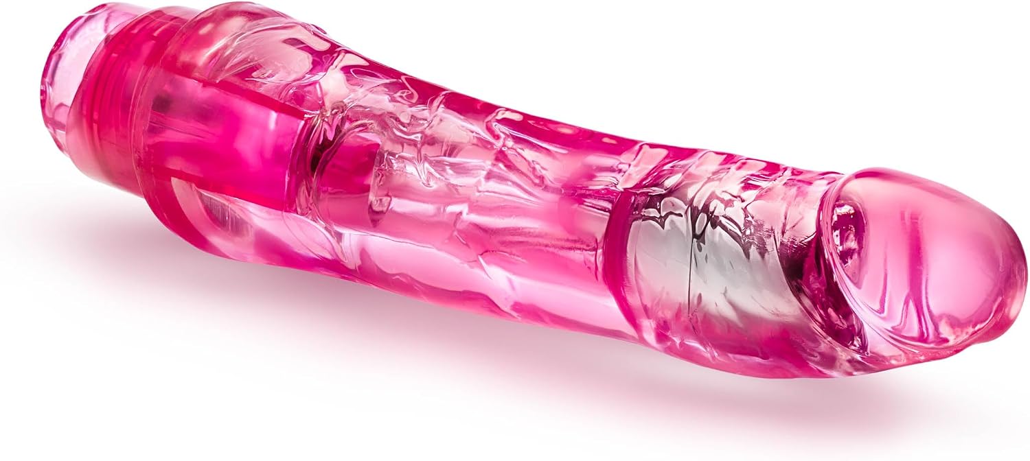 Blush Naturally Yours Mambo 9" Realistic Vibrating Dildo – Curved G-Spot Vibrator | Multi-Speed Tip Motor | Flexible, Body-Safe | IPX7 Waterproof | Anal & Vaginal Play | Pink