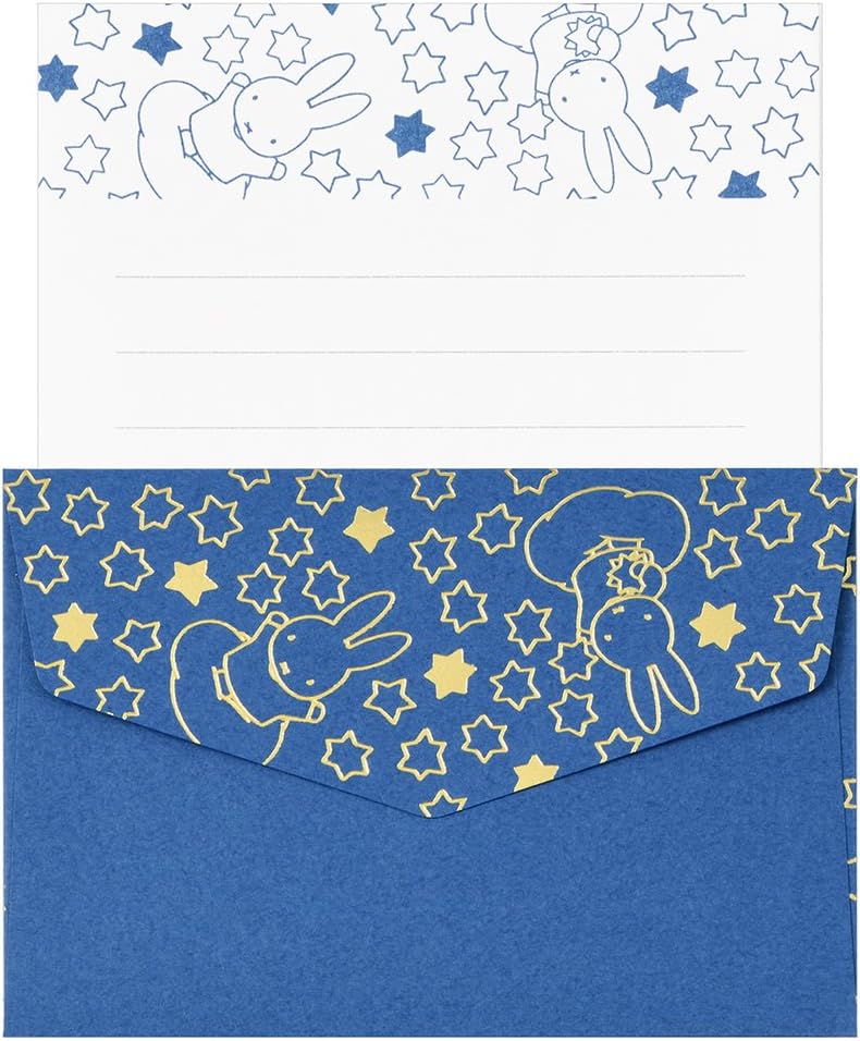 Maruai Les MY4BX5P Miffy Mini Message Letter Set, Set of 5