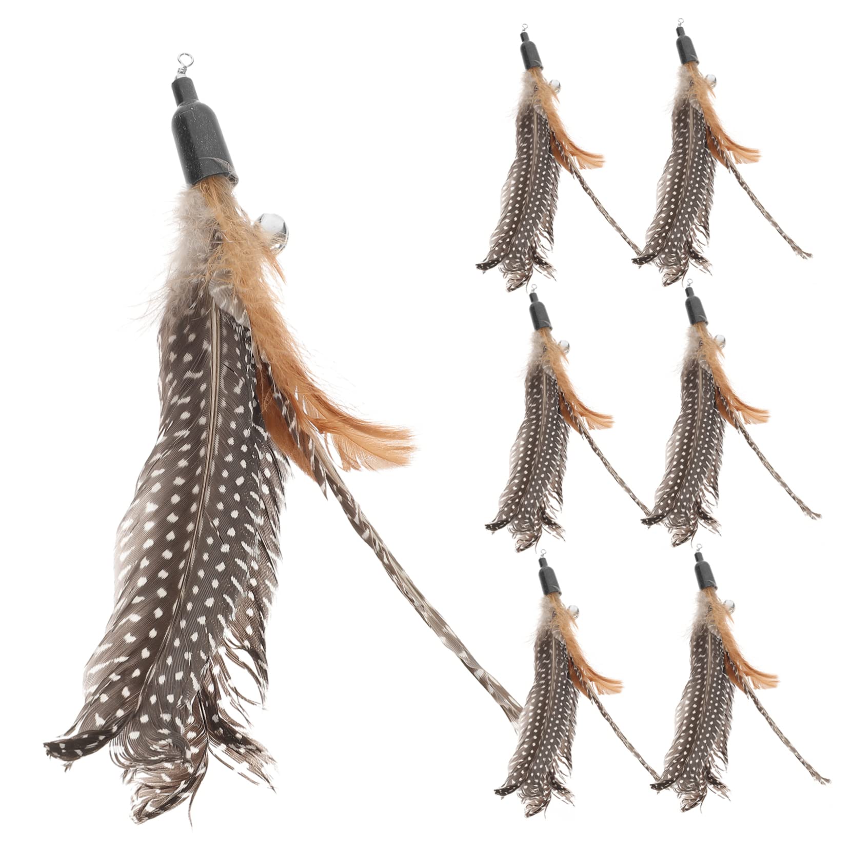 VANZACK Accessoires d'exercice 32 Pièces Recharge Chat Teaser Remplacements De De Taquineries De Chat Remplacement De La pour Chat Jouet La Plume Taquiner Le Chat des Sports
