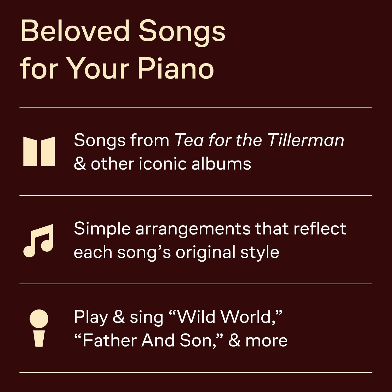 Best of Cat Stevens | Easy Piano Songbook for Beginners | Hal Leonard Sheet Music Collection | Pop Rock Music Book for Piano | Classic Hits for Learning and Playing