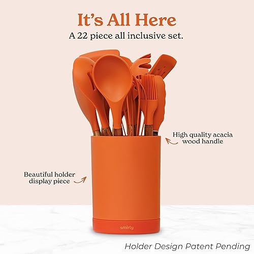 Miniatura 3 de Juego de utensilios de cocina de silicona y soporte juego de utensilios de cocina, esenciales de cocina para el nuevo hogar y el primer apartamento,