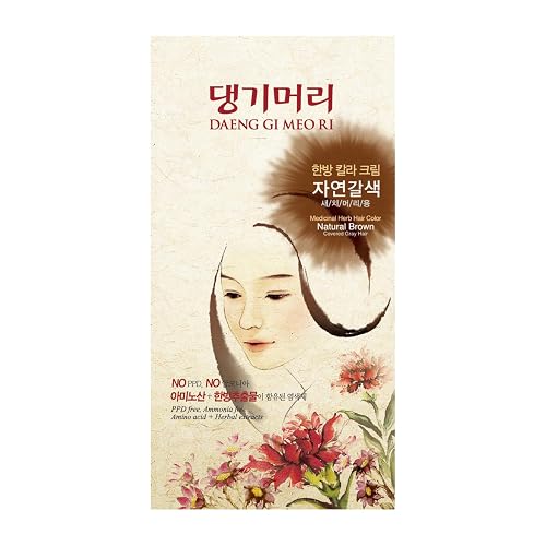 Daeng Gi Meo Ri Korean Herbal Hair Dye Color Cream Natural Brown