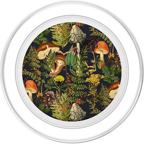 Miniatura 2 de Escena del bosque de hongos, bayas de saúco, hongos naturales PopSockets PopGrip agarre intercambiable para teléfonos y tabletas PopSockets MagSafe