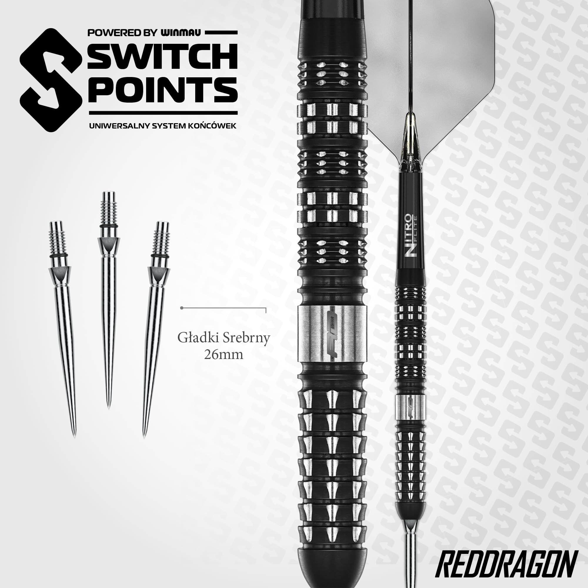 RED DRAGON | Rzutki Recon Switch Points 22g Stalowy Grot