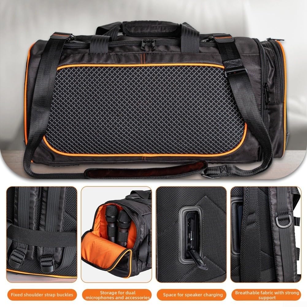 Funda rígida de EVA para altavoz JBL Party Box que proporciona resistencia de soporte estructural y circulación de aire a través del forro interior de tela