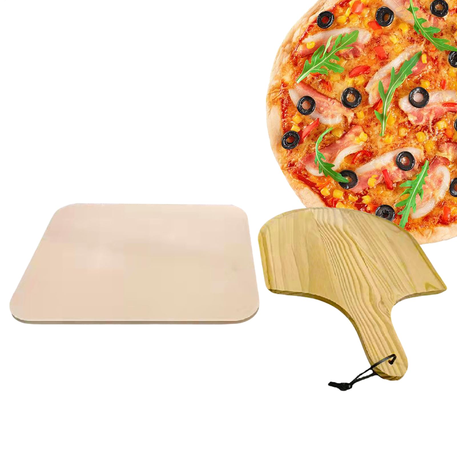Pietra per pizza quadrata in cordierite - Compatibile con e griglie