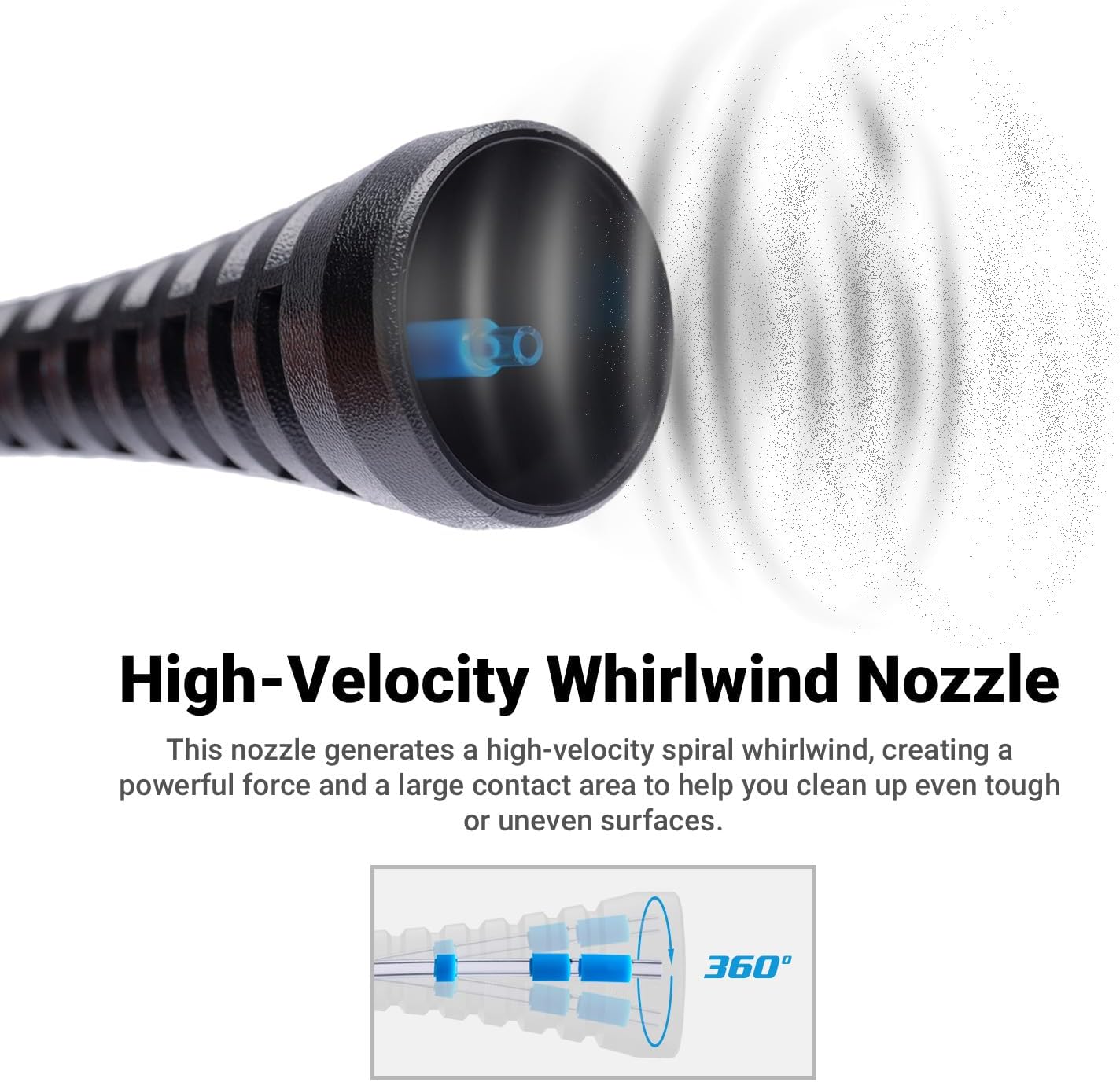 Capri Tools Sandstorm Air Blow Gun with High-Velocity Whirlwind Nozzle