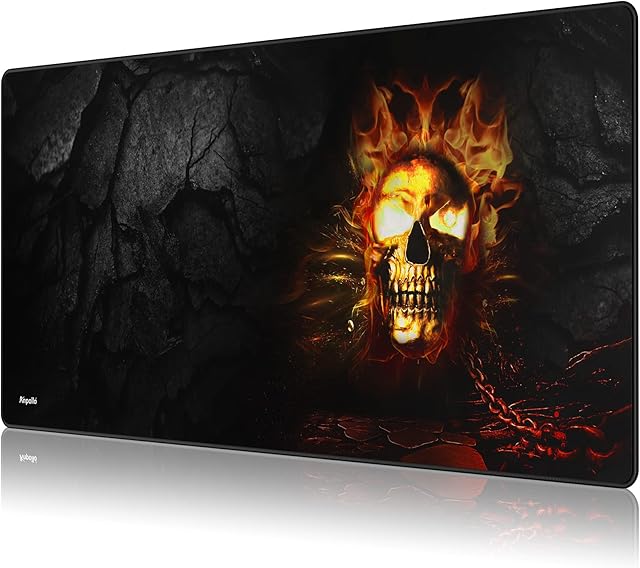 Anpollo Large Gaming Mouse Mat (900x400x3mm) XXL Extended Mousepad Water-Resistant Keyboard Pad with Non-Slip Rubber Base, Durable Stitched Edges, Smooth Surface for PC, Laptop, Desk