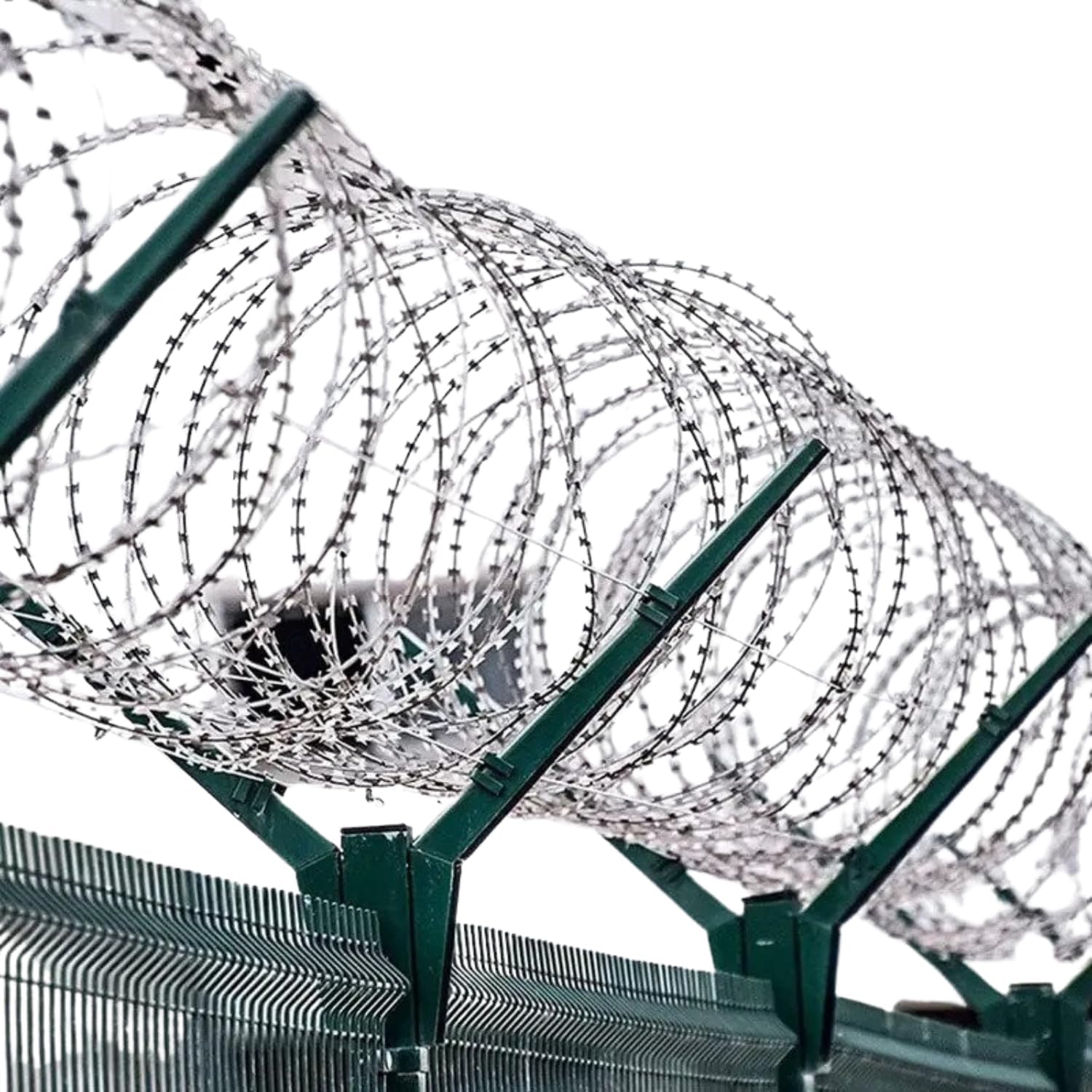 Tejas eCom Concertina Coils 600 MM Dia for boundry Wall and Property Safety Fencing Wires for Security Use in Border Security | Openable 6 Meters Approx. 50 Rounds-image-4