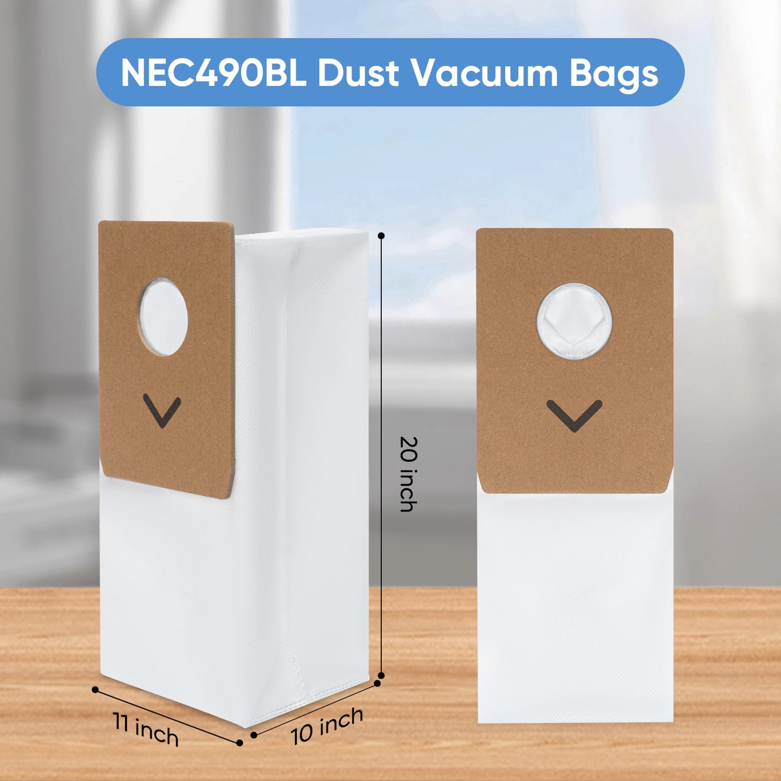 12 Pack NEC490BL Vacuum Dust Bags Replacement Compatible With Eureka Stylus Elite NEC490BL Cordless Stick Vacuum Cleaner