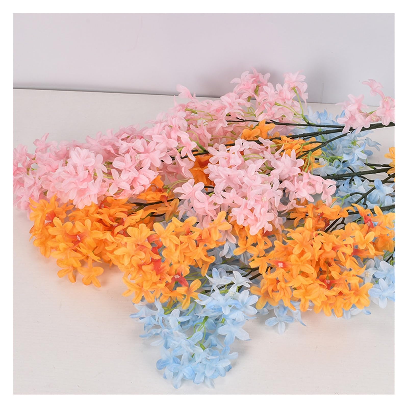 ShineBear Fleurs De Lilas Artificielles En Soie 4 Branches 1 Bouquet De Fleurs Artificielles En Soie Bouquet De Mariée Nouvel An Fête à La Maison - (couleur : Violet