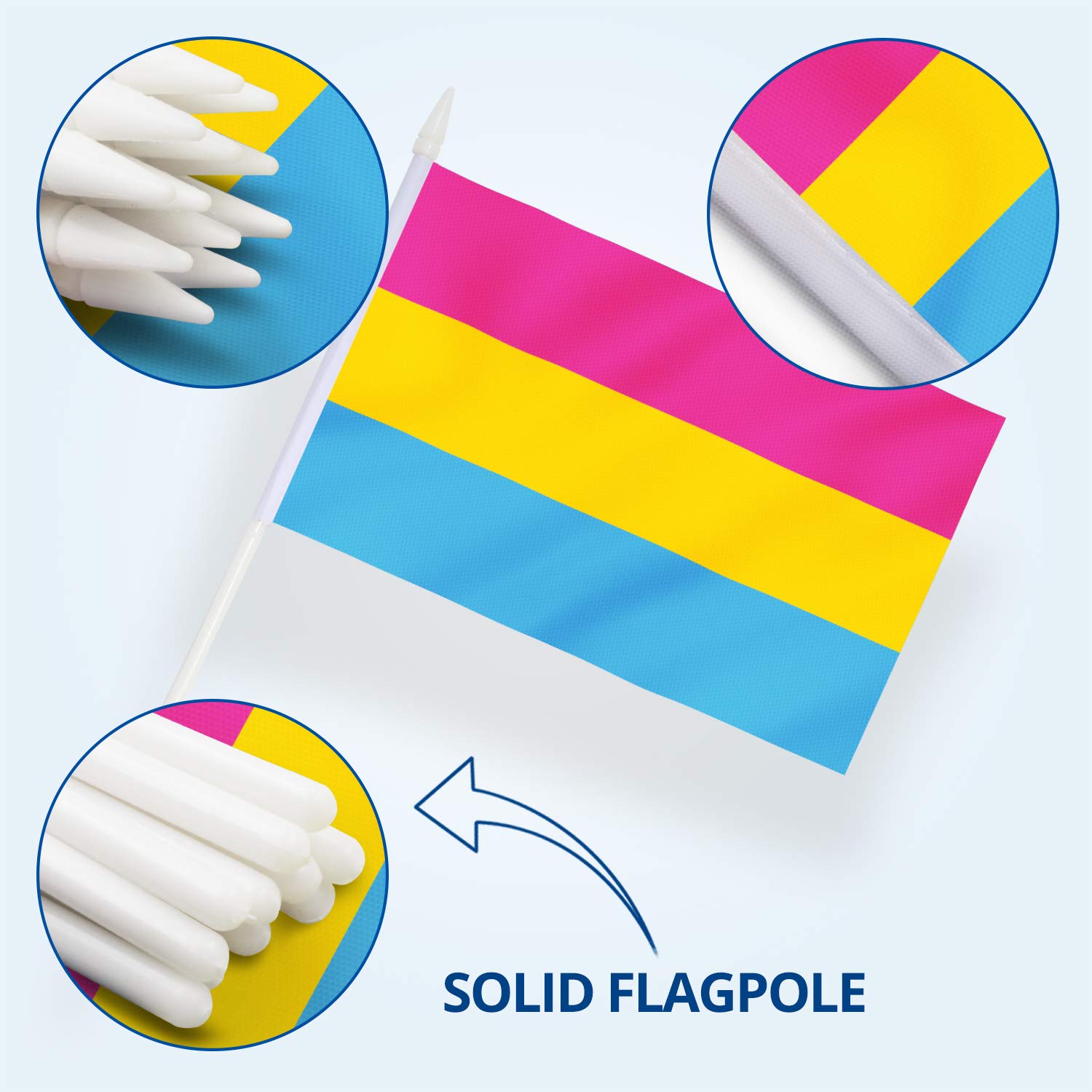 Bandiera Del Bastone Della Russia, ANLEY Mini Bandiera Russa 5x8 - Foto 2