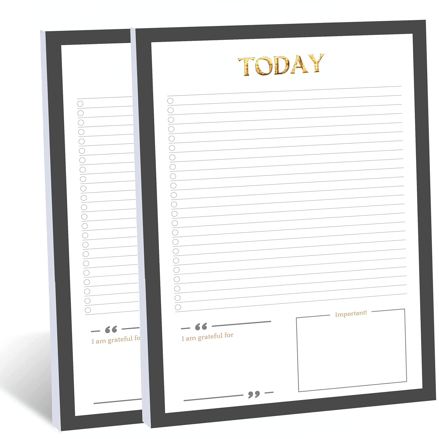 RUN2PRINT Elegant Productivity To Do List Notepads ( 2 Pack of 50 pages ...