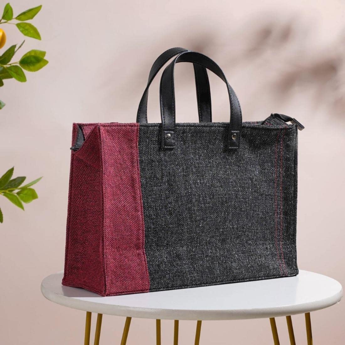 Stylish Velvet Lunch Bag - Office & Travel -12 Stylish Velvet Lunch Bag - Office & Travel -12