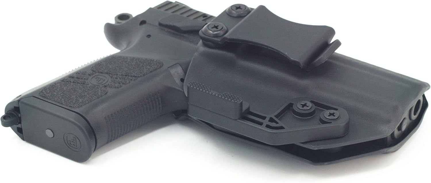 AIWB Series - Compatible with CZ P07 Kydex Appendix Inside Waistband Concealed Carry Holster Made in USA by Fast Draw USA (Black - Right Hand)