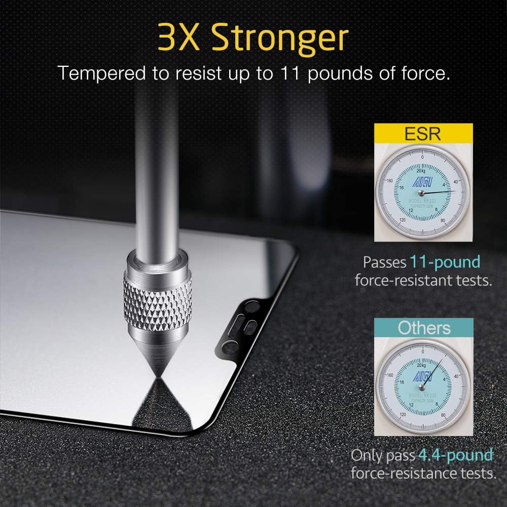 ESR Tempered Glass Screen Protector Compatible for Google Pixel 3 XL, [2 Pack] [Edge-to-Edge Coverage] [Fingerprint, Scratch & Force-Resistant] [Case Friendly] for Pixel 3 XL