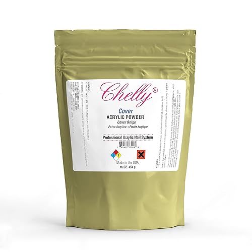Chelly Superior Sculpting COVER - Polvo acrílico profesional para uñas, sistema de uñas color beige y rosa nude, 16 onzas, 16.01 oz (cubierta beige)