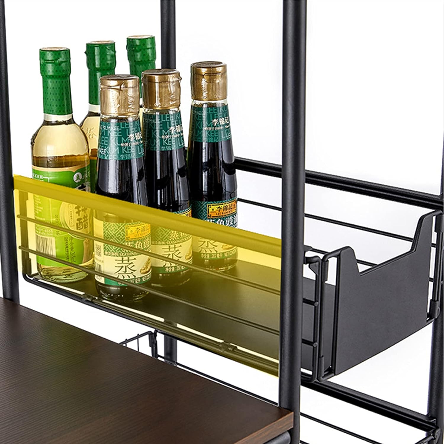 Gdrasuya10 5 Tier Kitchen Baker’s Rack,Free Standing Kitchen Utility Storage Shelf Rack Organizer,Microwave Oven Stand with Casters,100 pounds Load Capacity