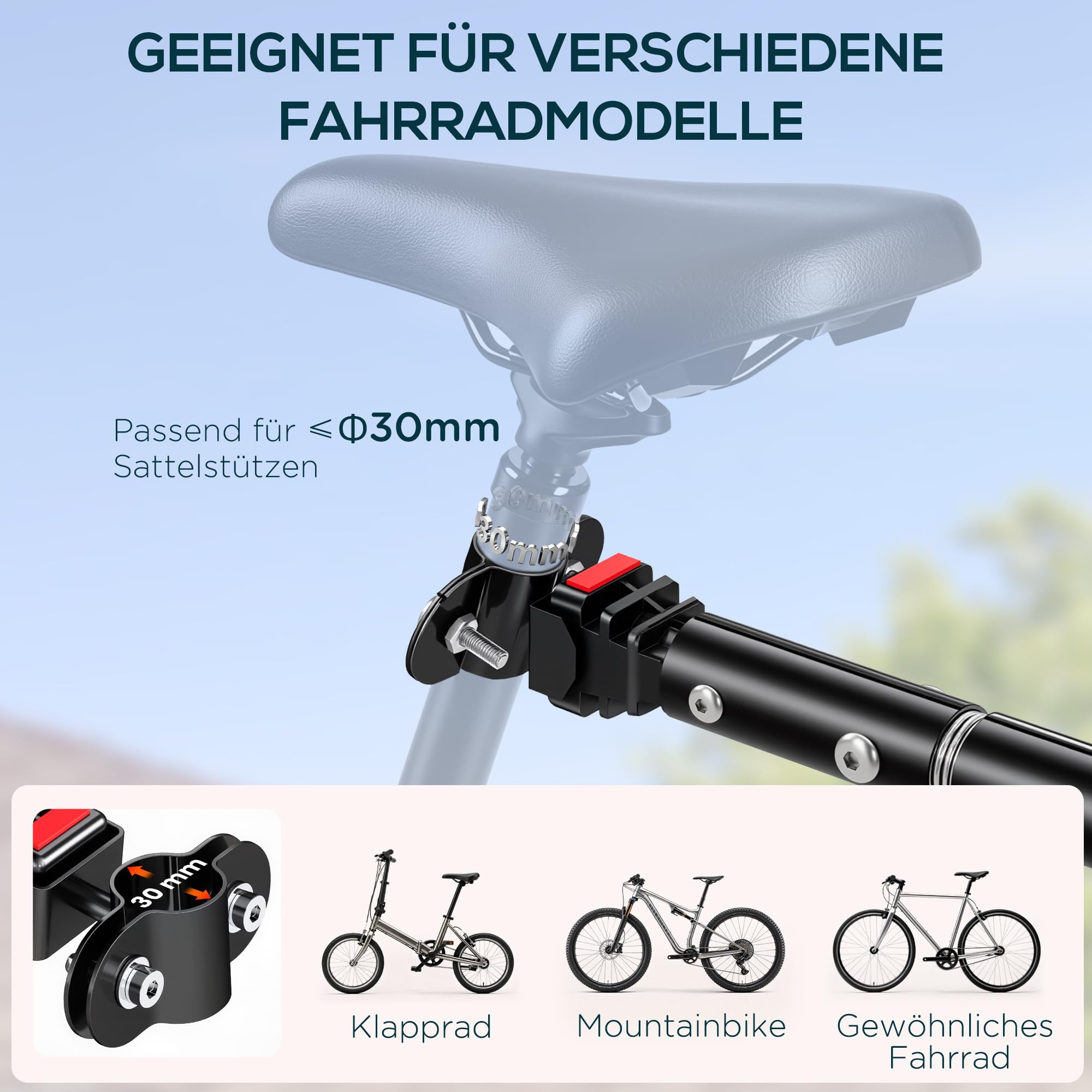 Fietstrailer vrachtaanhangwagen laadcapaciteit max. 40 kg