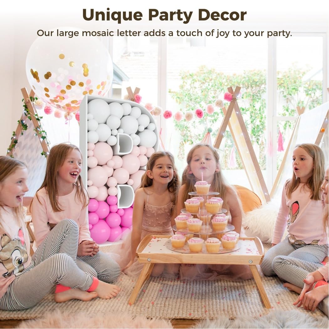 5.2 Mosaik-Buchstaben für Luftballons, Blumen- und LED-Dekor-Kt-Rahmen, ideal für Partys und Feiern
