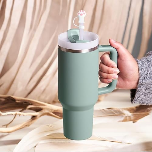 Miniatura 6 de 4 fundas de popote Stanley de 0.4 pulgadas0.394 in, tapas de paja Stanley reutilizables, protector de popote Stanley, cubierta de popote para vaso