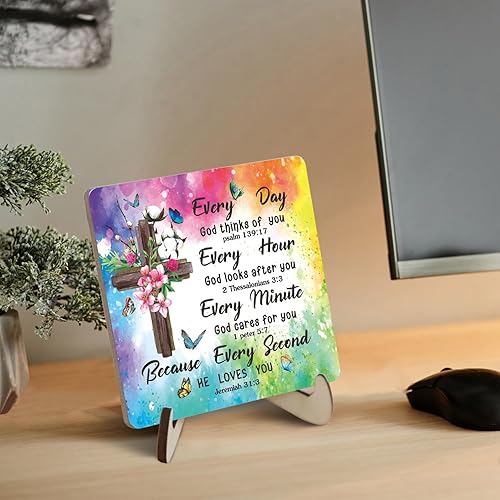 Miniatura 2 de Regalos cristianos para mujeres amigas, regalos religiosos inspiradores para mujeres, decoración de placas de regalo de oración de Dios, regalos