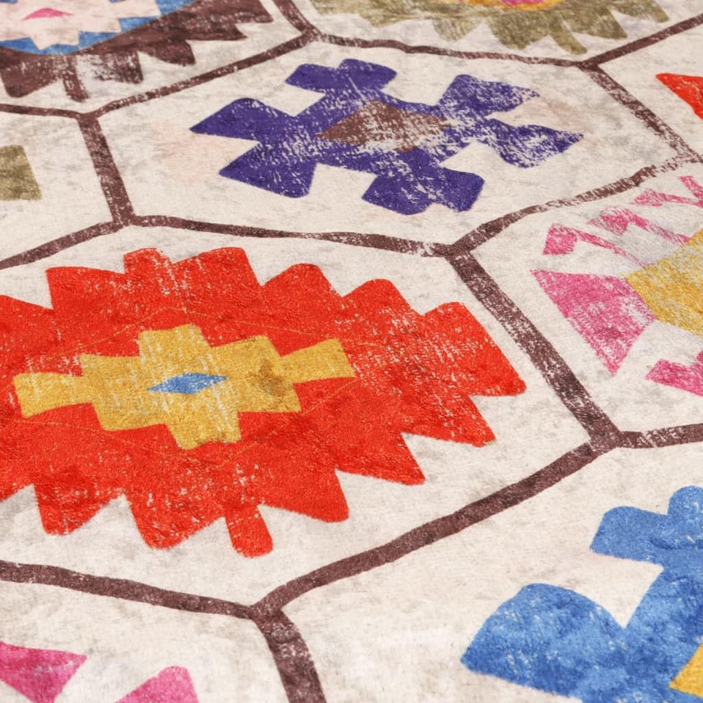 Alfombra de terciopelo lavable a máquina, 80 x 300 cm, parte inferior antideslizante, aislante de ruido, multicolor, patrón llamativo, suave, duradera, fácil de limpiar, protección del suelo