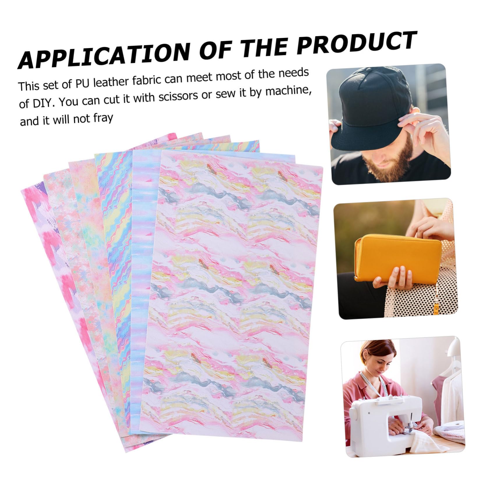 Tofficu 6stücke Teiliges Pu-ledersheets Wasserfest Bastelmaterial Für DIY Schmuck Haarbänder Handyhüllen Diverse Handarbeiten