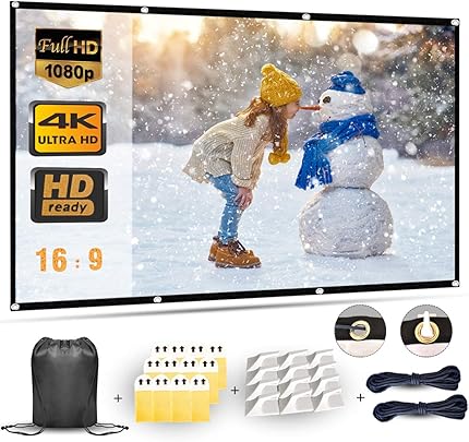 Schermo del Proiettore 100 Pollici Schermo del Proiettore Portatile con Schermo 16 Per Ufficio del Cinema Home Theater Scuola Schermo Proiettore Pieghevole 227 cmX 130 Widescreen Schermo del Proiettore 100 Pollici Schermo del Proiettore Portatile con Schermo 16 Per Ufficio del Cinema Home Theater Scuola Schermo Proiettore Pieghevole 227 cmX 130 Widescreen