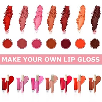 TSVATE DIY Lip Gloss & Body Butter Making Kit - Moisturizing Lip Gloss Base & Whipped Shea Butter Kit with Jojoba Oil, Almond Oil, Vitamin E, Tubes - Fun Christmas Gift for Women & Girls