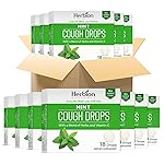 HERBION Naturals Cough Drops, Sugar-Free with Stevia, Dietary Supplement, Soothes Cough, for Adults & Children Over 6 Years, 18 Drops Each (Pack of 48, Mint)
