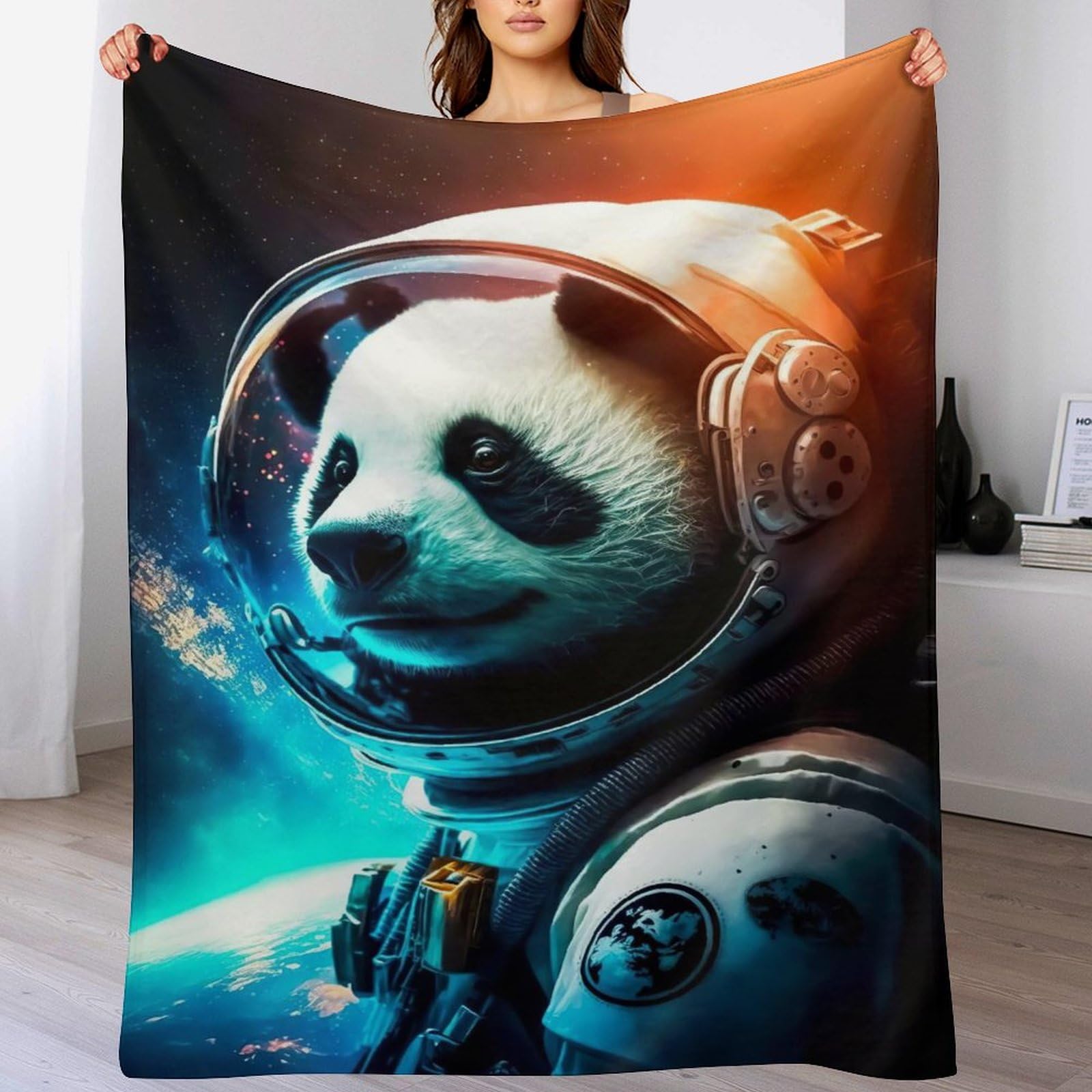 Couverture Panda plaid polaire flannel moelleux grand format lit et canapé
