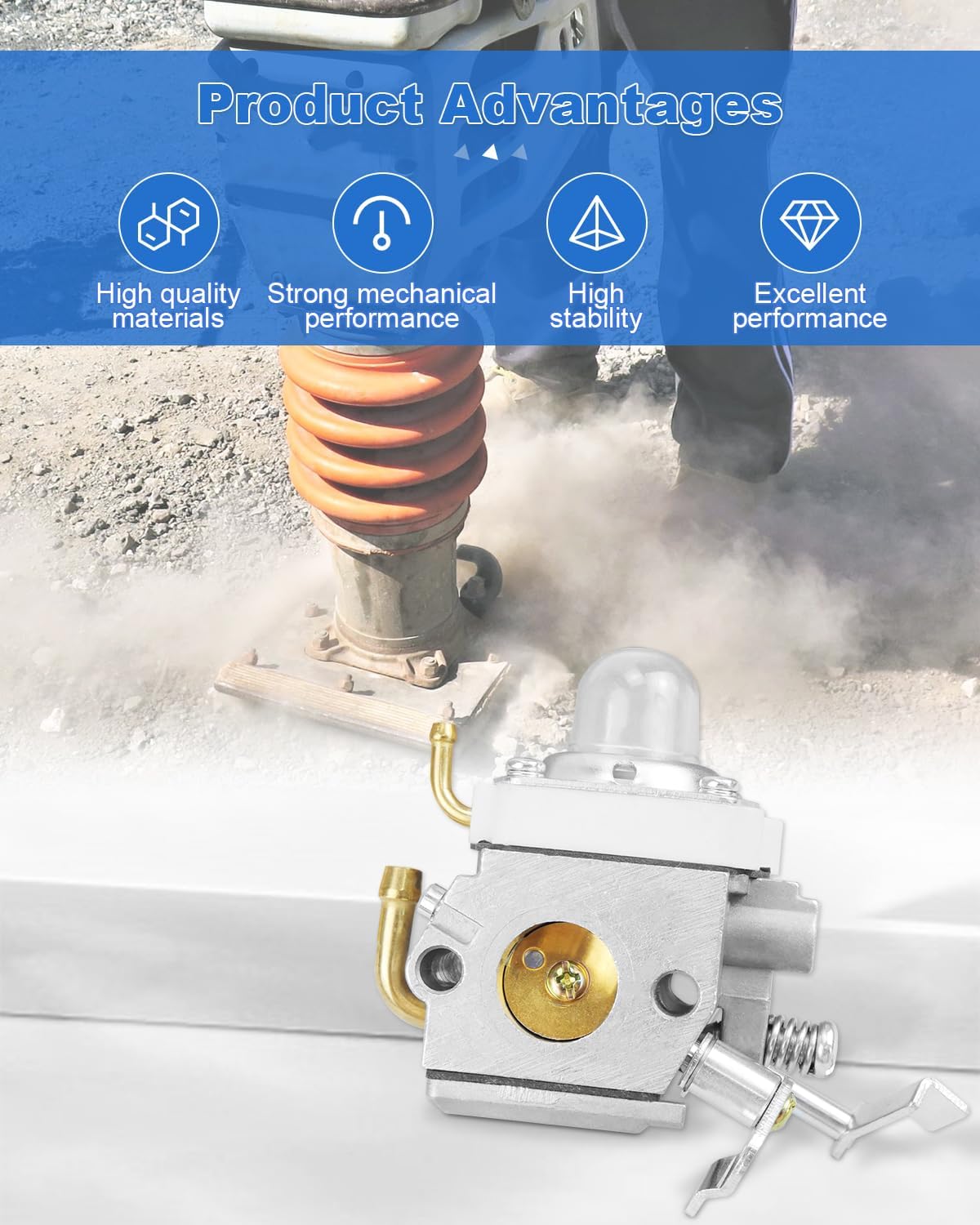 Carburetor Carb Kit Fits for Honda MTX60 MTX70 GX100 MTX60HD MTX70HD, Replaces 16100-Z4E-S44 16100-Z4E-S45 16100-Z4E-S46