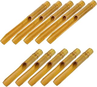 Garneck 10pcs DIY Wind Chime Parts Bamboo Wind Chime Tubes Hollow Crafting Tubes